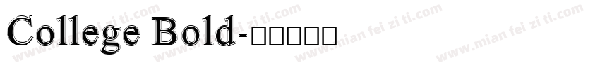 College Bold字体转换